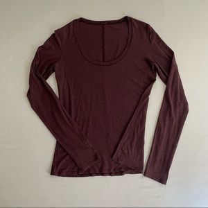 Lululemon Long Sleeve Scoop Neck Top
